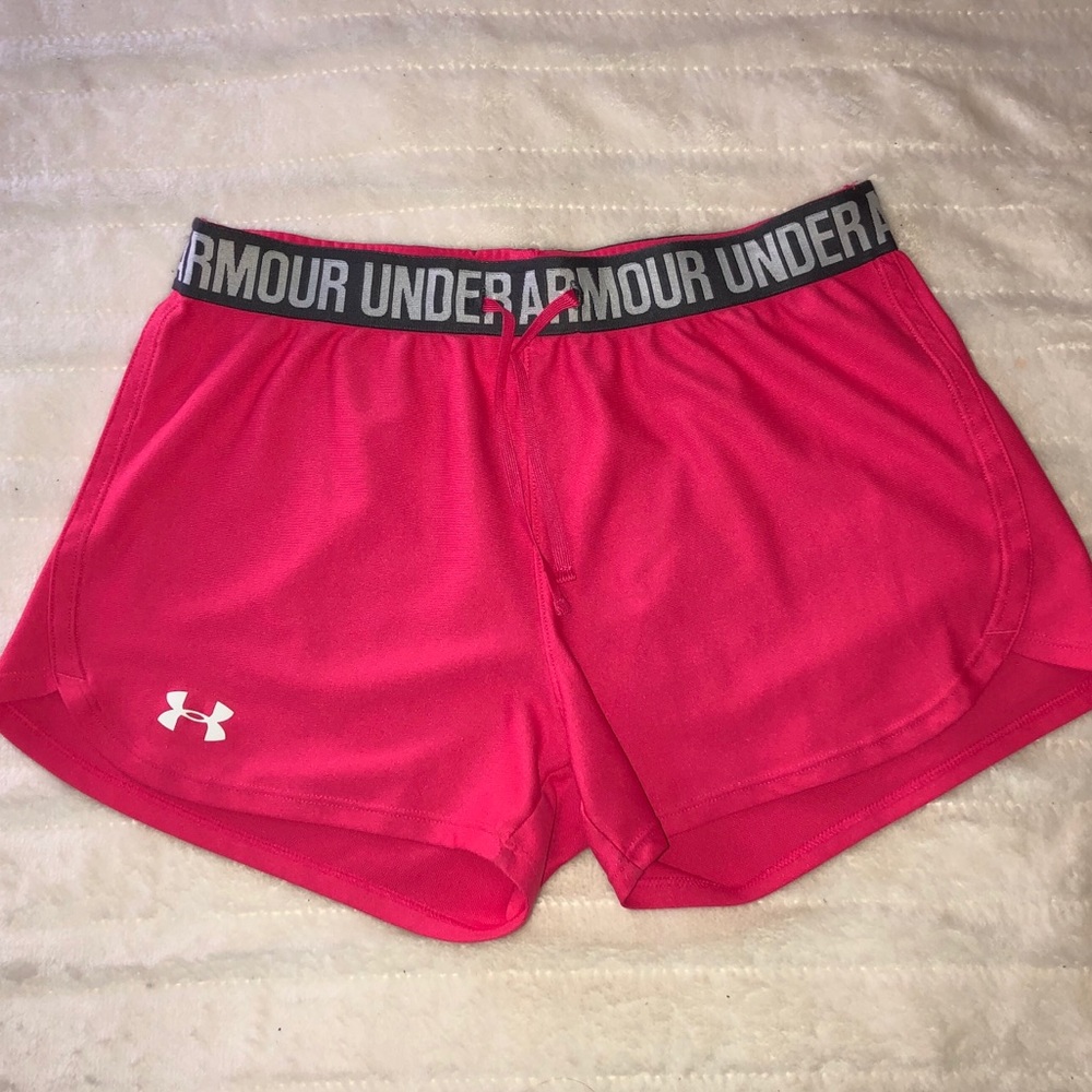 Pink Under Armour active shorts